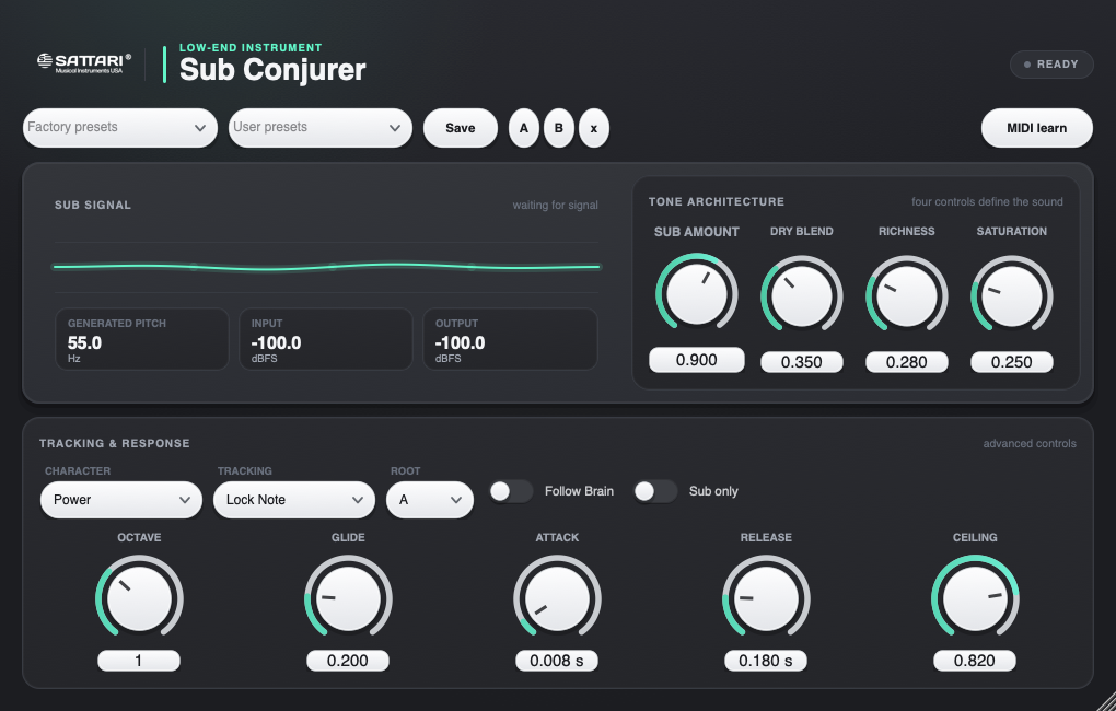 Sub Conjurer key-aware sub synthesis interface